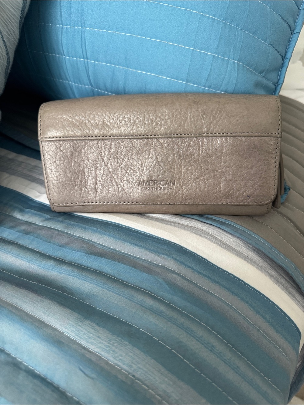 American Leather Co  Gray Wallet